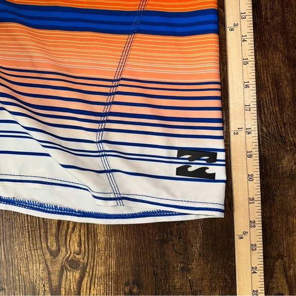 Billabong Mens Swim Blue Stripe 40 PX3 Platinum Performance Board Shorts Trunks - Picture 6 of 9